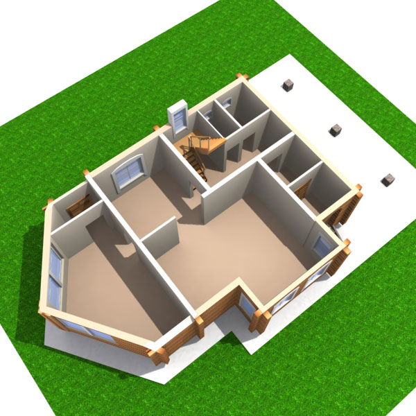 3D для веб схема дома